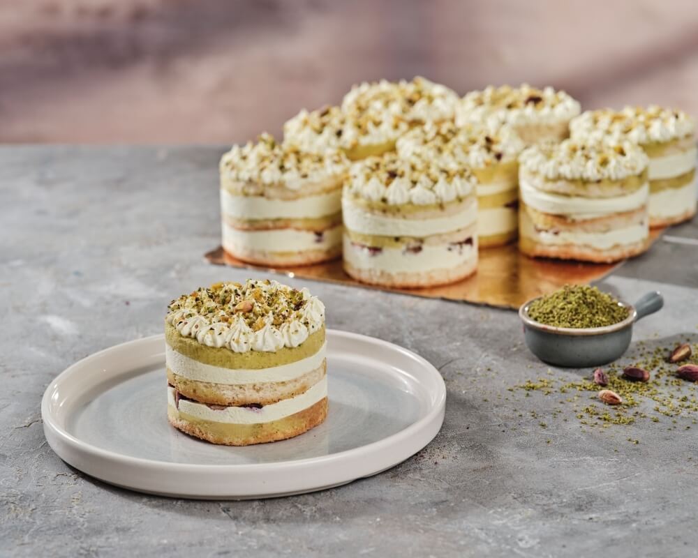 Fıstıklı Velvet Mono, Fıstık aromalı krema ile yumuşacık kek lezzeti.